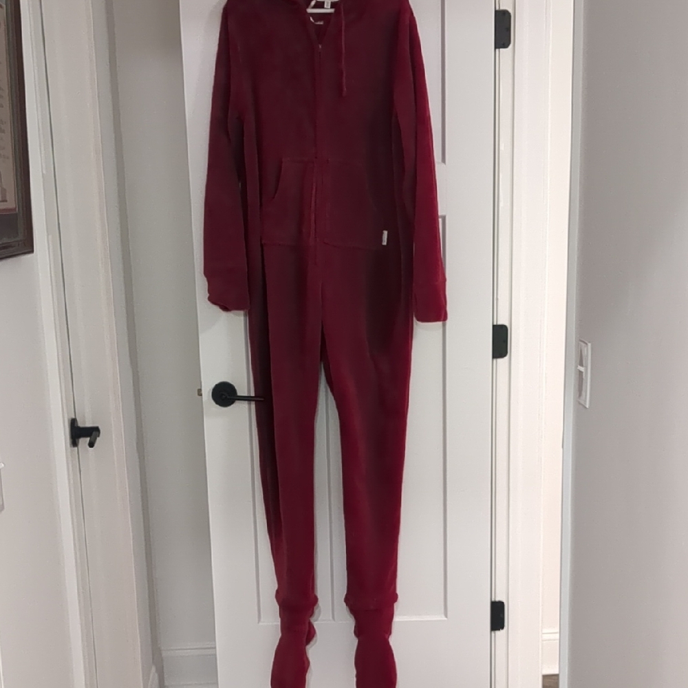 Perfect for the Holidays. Hoodie-Footie by Pajamagram Red Fleece Onesie
